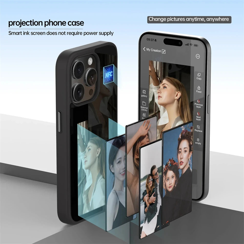 Wireless Projection NFC Phone Case for iPhone 13-15