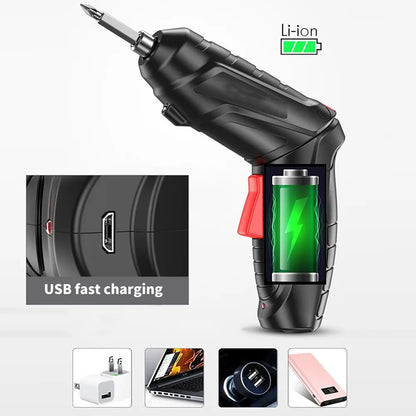 Compact and powerful 3.6v cordless screwdriver (drill) with 1800mAh lithium battery for household maintenance and repair