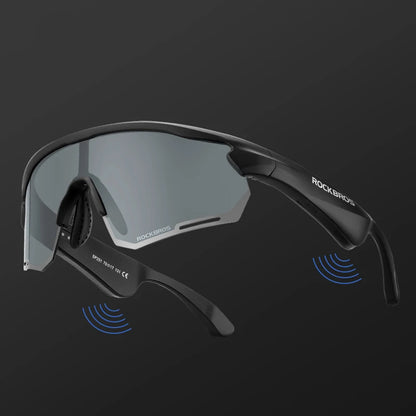 UV400 polarized bluetooth sunglasses headset for driving, riding, and cycling with MP3 capability