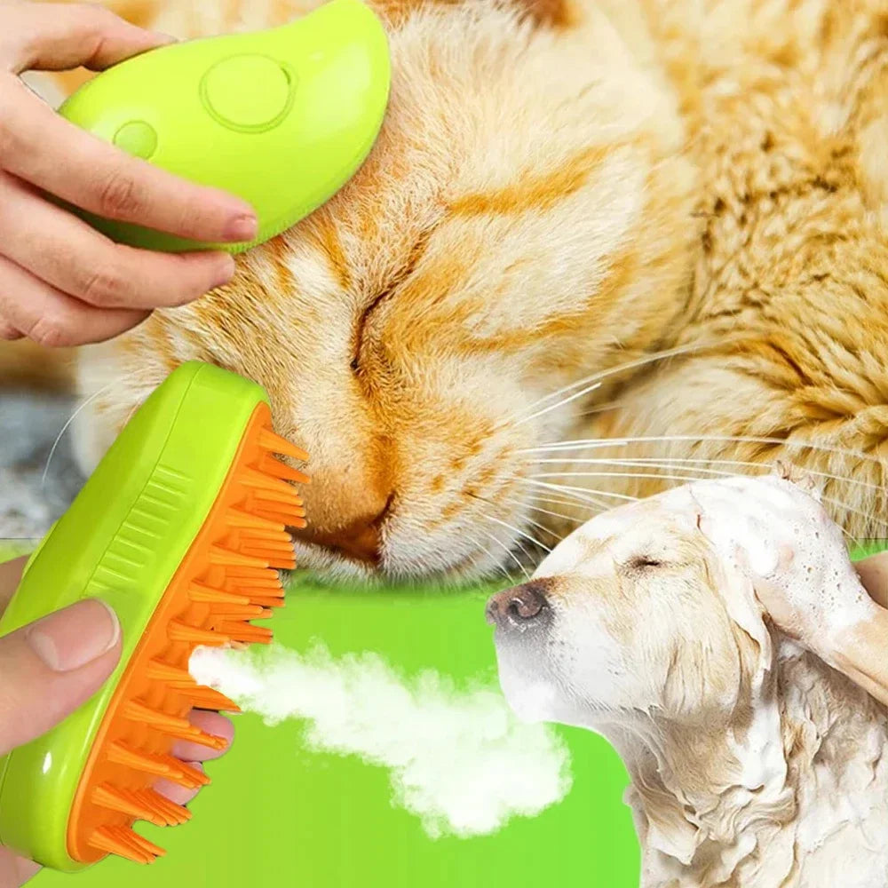 PetPamper Pro: Electric Massage Comb & Grooming Spray for Cats and Dogs