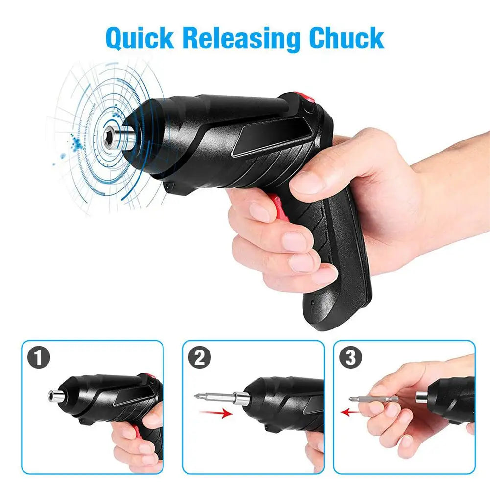 Compact and powerful 3.6v cordless screwdriver (drill) with 1800mAh lithium battery for household maintenance and repair