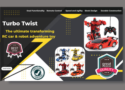 Turbo Twist: The ultimate transforming RC car & robot adventure toy